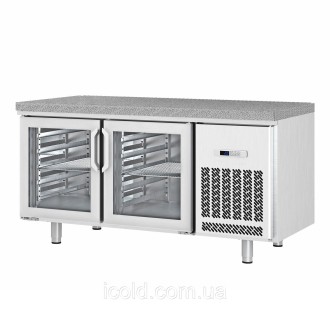 [ALT] Холодильний стіл для випічки (EN) з 2 скляними дверима