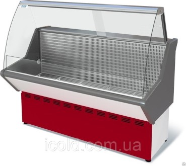 [ALT] Витрина холодильная низкотемпературная ВХН-1,0 Нова (с гнутым стеклом,нержавейка)