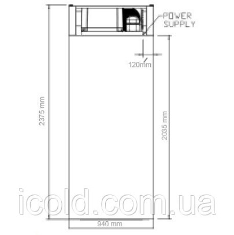 [ALT] Einfahrtiefkühlschrank - mit 1 Tür - GN 2/1 + EN 600 x 400