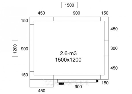 [ALT] Холодильна камера 1,5 x 1,2 м - висота: 2,01 м - 2,6 м³