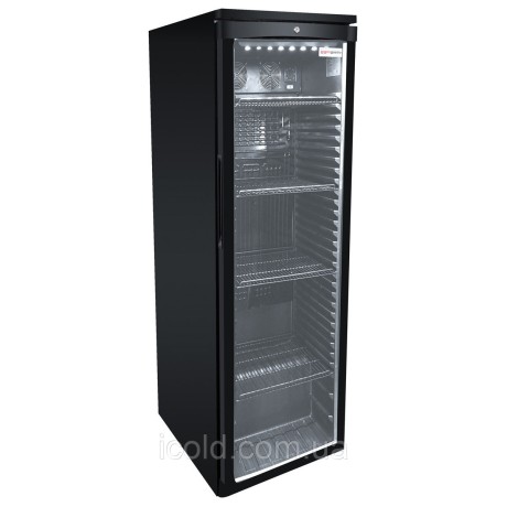 [ALT] Bottle cooler - 350 litres - with 1 glass door - black