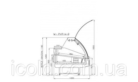 [ALT] Холодильная витрина W-12 PVP-k-D