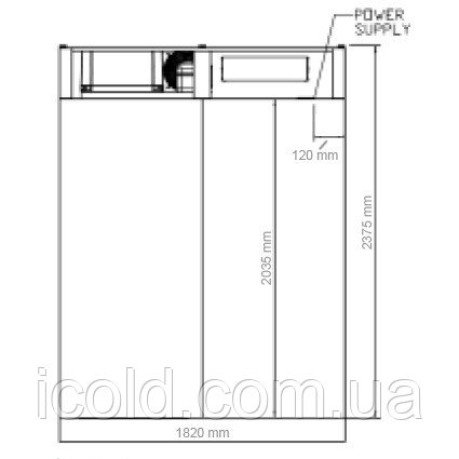 [ALT] Einfahrtiefkühlschrank - mit 2 Türen - GN 2/1 + EN 600 x 400