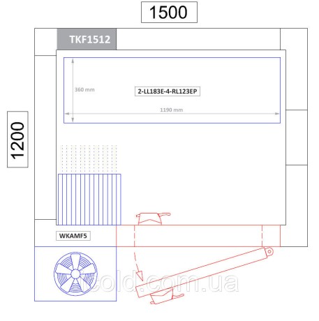 [ALT] Морозильна камера 1,5 x 1,2 м - висота 2,01 м - 2,1 м³