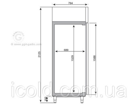 [ALT] Морозильна шафа (GN 2/1) - з 1 дверима