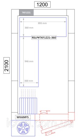 [ALT] Морозильна камера 1,2 x 2,1 м - висота 2,01 м - 3,2 м³