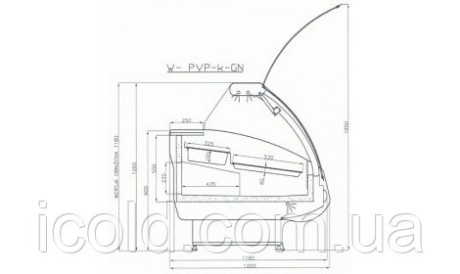 [ALT] Холодильная витрина W-15 PVP-k-GN