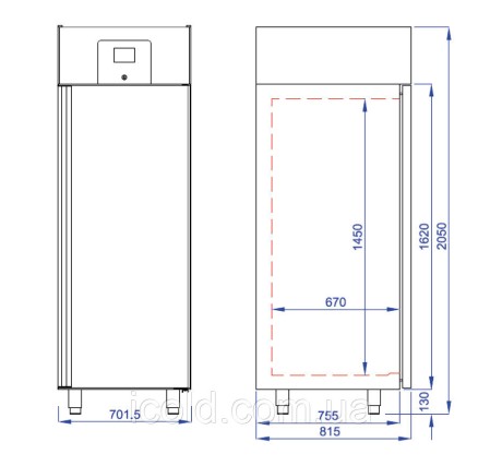 [ALT] Schokoladenkühlschrank - 0,7 x 0,81 m - 700 Liter