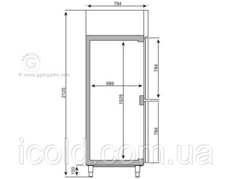 [ALT] Морозильна шафа (GN 2/1) - з 2 дверима